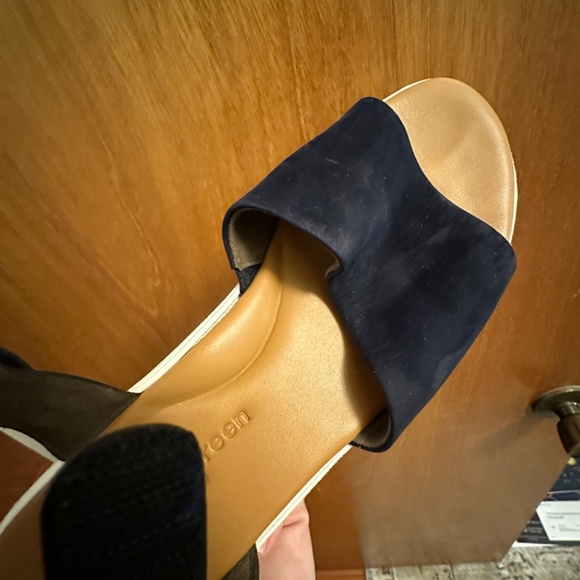 Paul Green blue nubuck leather Chelsea wedge sandal, USA size 9 / UK size 6.5 - Picture 10 of 10